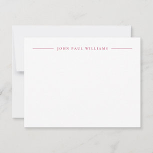 Professional Refined Modern Centre Name Burgundy Card