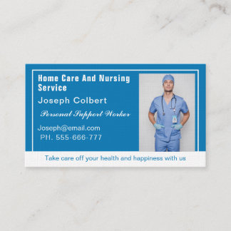 Professional Registered Nurse caregiver Photo  Business Card