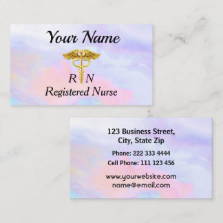 Professional Registered Nurse Opalescent Business Card