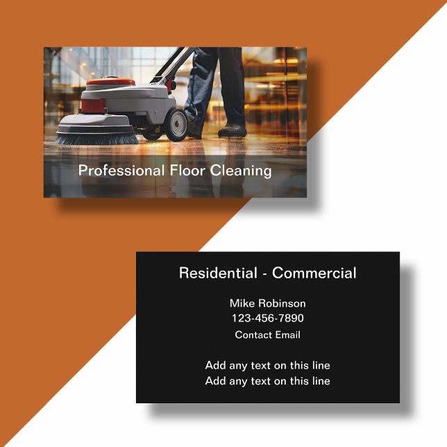 Professional Residential Commercial Cleaning Business Card (Creator Uploaded)