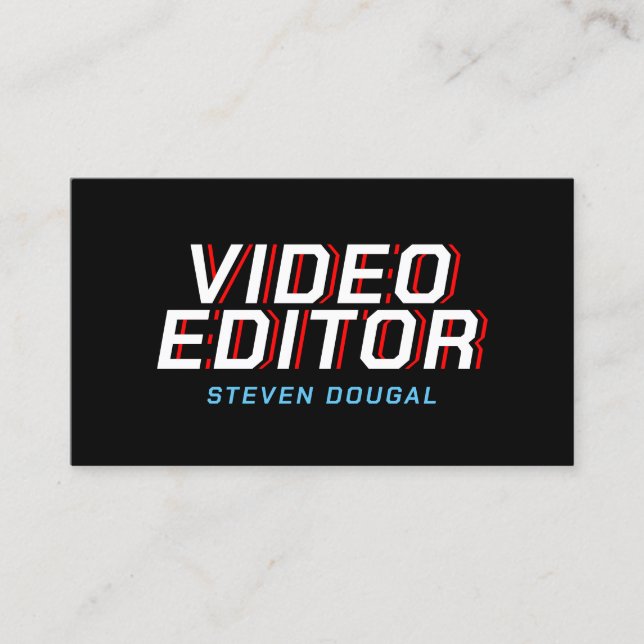 Professional retro minimalist business card (Front)