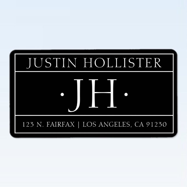 Professional Return Address Label | Black & White (Creator Uploaded)