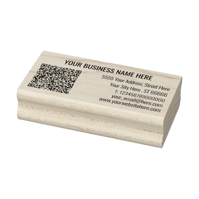 Professional Return Address QR Code Stamp Example (Stamp)