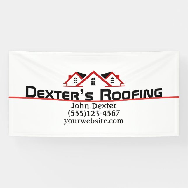 Professional Roofing Company Construction Banner (Horizontal)