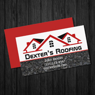 Professional Roofing Company Construction Business Card