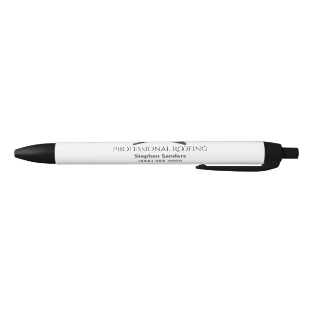 Professional Roofing Construction Company Black Ink Pen (Bottom)