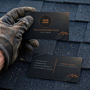 Professional Roofing Contractor Business Card