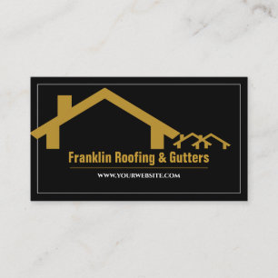Professional Roofing & Gutters Business Card
