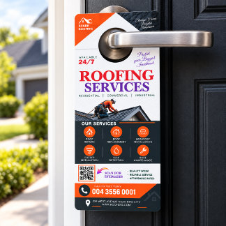Professional Roofing Repair Replacement Services Door Hanger
