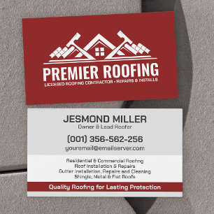 Professional Roofing Services - Roofer Business Card