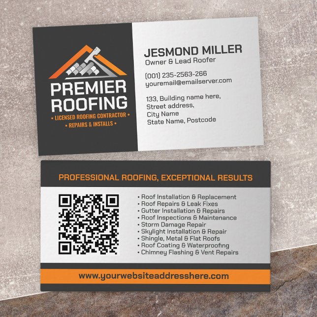 Professional Roofing Services - Roofer Business Card (Creator Uploaded)
