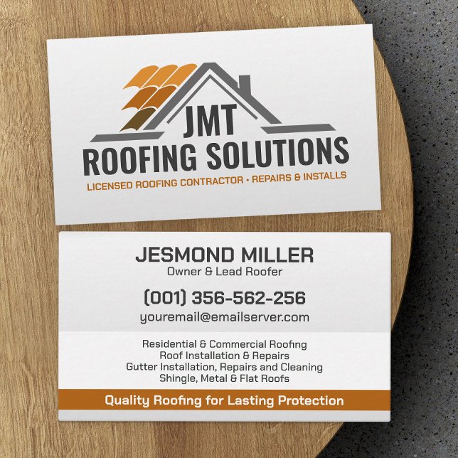 Professional Roofing Services - Roofer Business Card (Creator Uploaded)