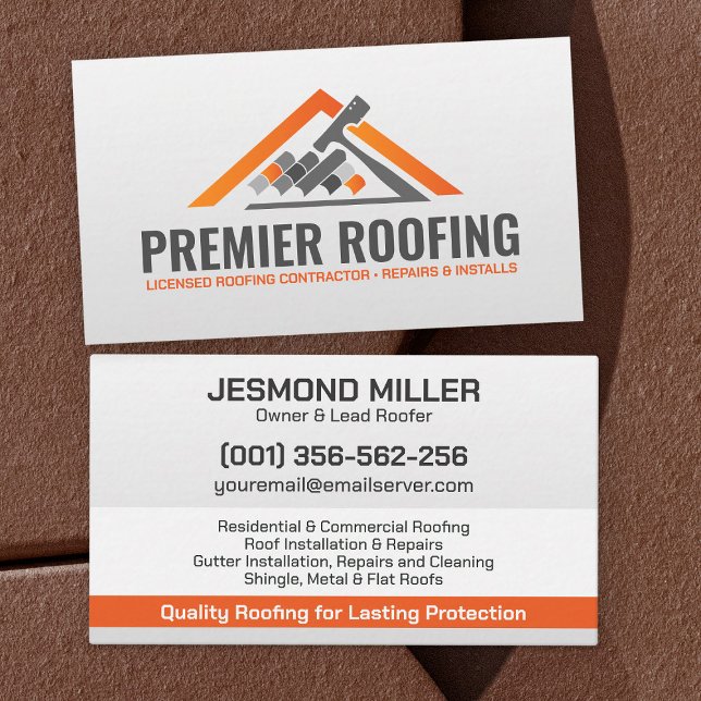 Professional Roofing Services - Roofer Business Card (Creator Uploaded)