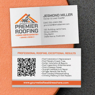 Professional Roofing Services - Roofer Business Card