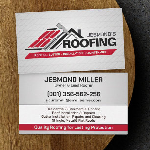 Professional Roofing Services - Roofer Business Card