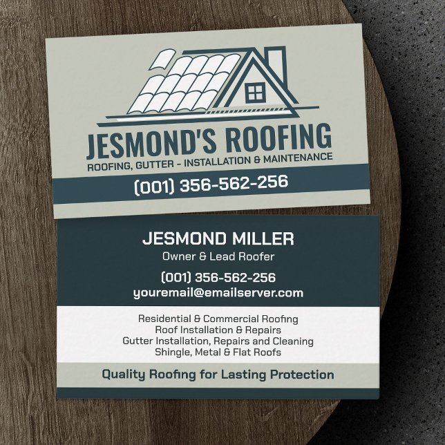 Professional Roofing Services - Roofer Business Card (Creator Uploaded)