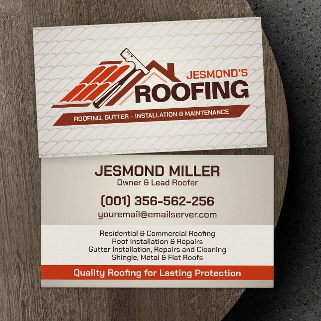 Professional Roofing Services - Roofer Business Card (Creator Uploaded)