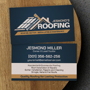 Professional Roofing Services - Roofer Business Card