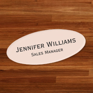 Professional Rose Gold Office Business Magnetic Name Tag