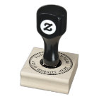 Professional Round Rubber Stamp with Black Ink Pad