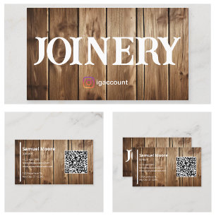 Professional Rustic Joinery Business Card