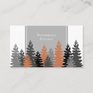 Professional Rustic Trees Simple Business Card