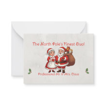 Professional Santa Business Card Mr&Mrs Claus