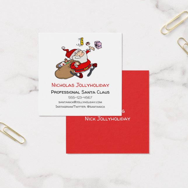Professional Santa Claus Funny Informal Cartoon (Office)