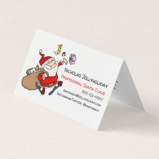 Professional Santa Claus Funny Informal Cartoon Business Card