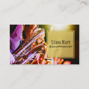 Professional Saxophonist, Music Business Card