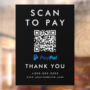 Professional Scan to Pay Paypal QR Code Black