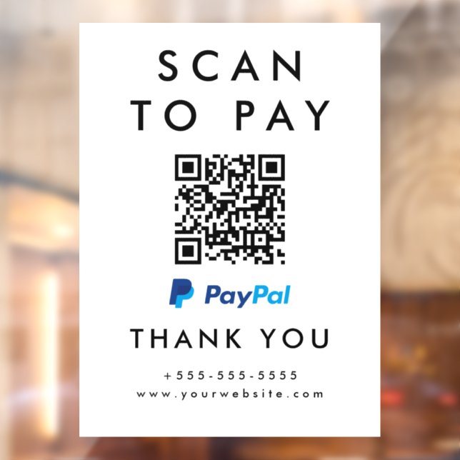 Professional Scan to Pay Paypal QR Code White (Sheet 2)
