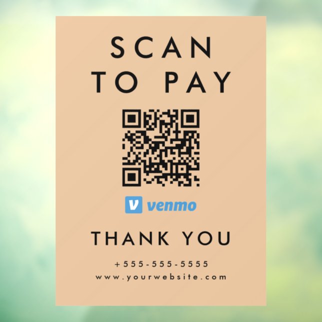 Professional Scan to Pay Venmo QR Code Rustic (Sheet 3)