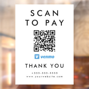 Professional Scan to Pay Venmo QR Code White
