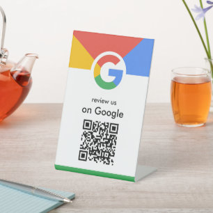 Professional Scan to Review Google QR Code Busines Pedestal Sign