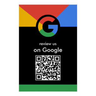 Professional Scan to Review Google QR Code Busines Poster