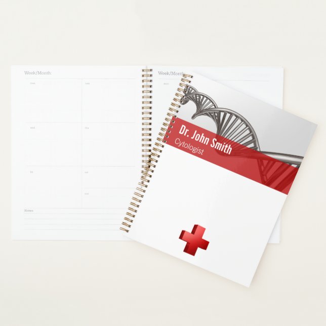 Professional Science DNA Strand Cross Medical Planner (Display)