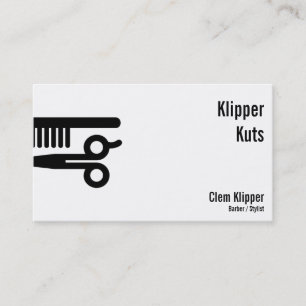 Professional Scissors and Comb Illustration Business Card