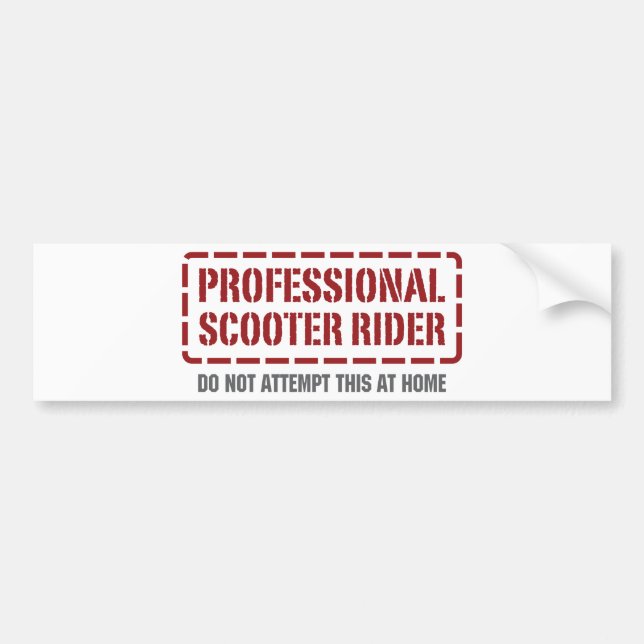 Professional Scooter Rider Bumper Sticker (Front)