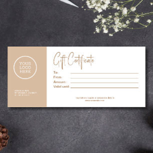 Professional Script Business Gift Certificate
