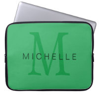 Professional Sea Green Monogram Your Name