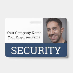 Professional Security Guard Photo ID Badge