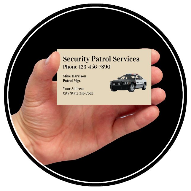 Professional Security Services Business Card (Security Business Cards)