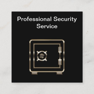 Professional Security Services Design Square Business Card