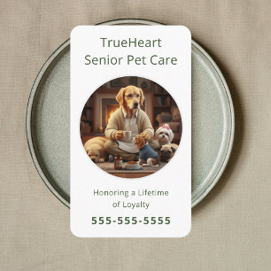 Professional Senior Pet Care Senior Dog Sitter Business Card