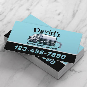 Professional Septic Tank Pumping Service Business Card