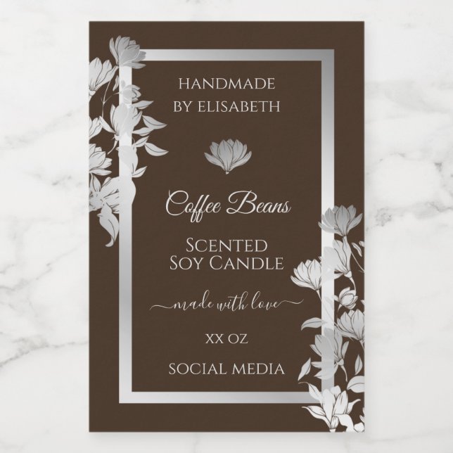 Professional Silver and Brown Packaging Labels & (Single Label)