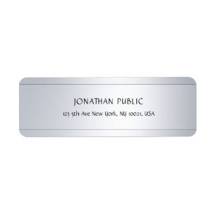 Professional Silver Elegant Modern Return Address Return Address Label