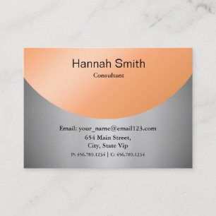 Professional Silver & Grey Metal Elegant Modern Business Card