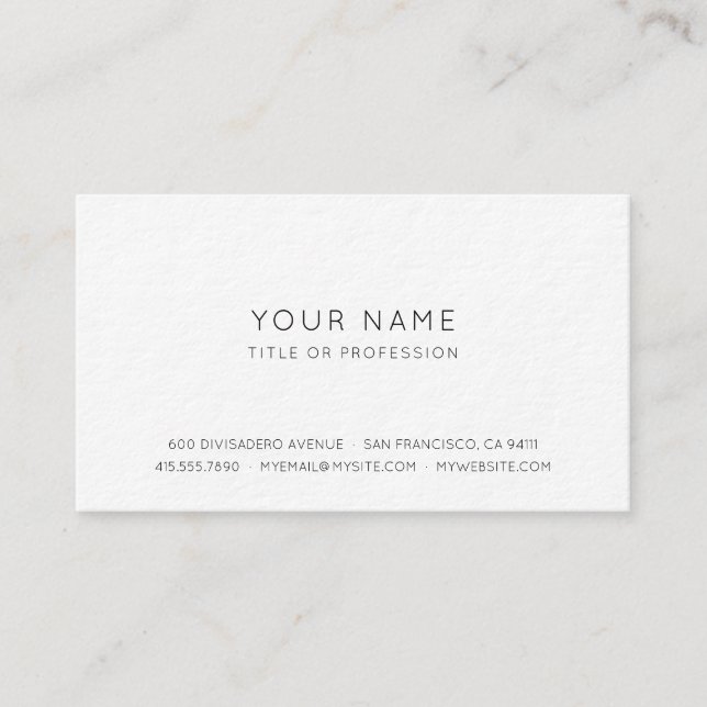 American, 89 mm x 51 mm Business Card (Front)
